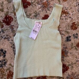 NWT John Galt Mint Green Ribbed Tank